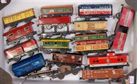 Lot 343 - A large tray containing 18 assorted tinplate...