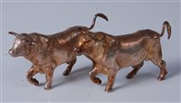 Lot 2113 - A pair of modern silver bullocks,...