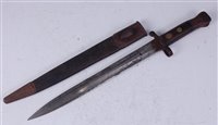 Lot 155 - A British 1888 pattern bayonet, having a 30cm...