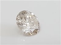 Lot 2580 - A loose diamond, the round brilliant cut...