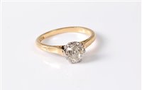 Lot 2531 - An 18ct diamond solitaire ring, the old cut...