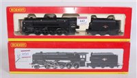 Lot 643 - Hornby R2244 BR black class 9F engine and...