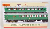 Lot 817 - A Hornby R3162 BR green 2BIL EMU set 2134, DCC...