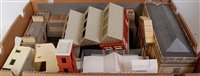 Lot 835 - 4 boxes of plastic and card buildings, all ex...