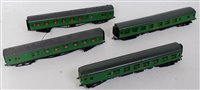 Lot 846 - 8 metal and plastic coaches some made from cut...