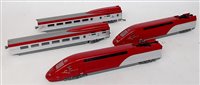 Lot 861 - An H0 4 coach maroon/silver 'Thalys' electric...