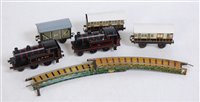 Lot 938 - Bing table top railway: 0-4-2 LNWR tank loco...