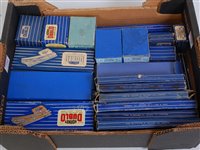 Lot 770 - Hornby-Dublo 3-rail track: Boxed:- 3 electric...