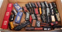 Lot 975 - Large tray containing 39 wagons mainly Hornby...