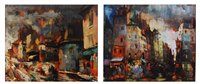 Lot 287 - Oliver Foss (1920-2002) - Pair of Parisian...