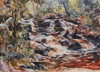 Lot 290 - Alexander S. Burns (1911-1987) - Rocky stream...