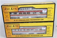 Lot 379 - Rail King by MTH Santa Fe streamlined grey...