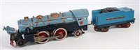 Lot 390 - Lionel GI electric 2-4-2 light blue/black...