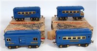 Lot 395 - A small tray containing blue American Flyer...