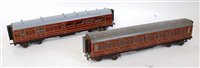 Lot 407 - A rake of 3 x scratch/kit built maroon LMS...