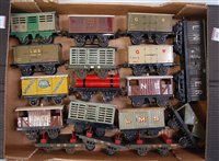 Lot 412 - A large tray of 16 x assorted 4 wheel Hornby...