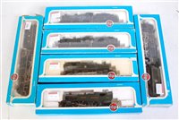 Lot 1021 - 6 Airfix (blue box) locomotives LMS black...