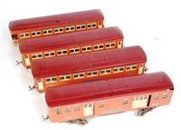 Lot 452 - 4 x Lionel Lines Standard GI orange with...