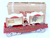 Lot 458 - 2 x McCoy wide gauge GI red bogie circus...