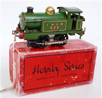 Lot 492 - 1926-7 Hornby LNER green 0-4-0 clockwork loco...