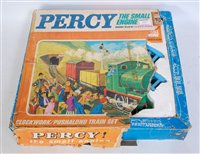 Lot 545 - Percy train set, green loco no 6 with face,...