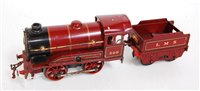 Lot 558 - 1931-7 Hornby LMS red no. 0 clockwork 0-4-0...
