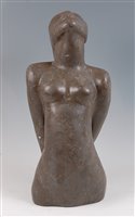 Lot 251 - Polly Ionides (b.1942) - Girl looking up,...