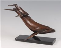 Lot 256 - Tanya Russell - Mother and Baby humpback whale,...