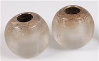 Lot 107 - A pair of circa 1900 silver and clear glass...