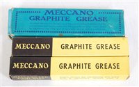 Lot 180 - Three tubes Meccano Graphite Grease, one pre &...