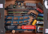 Lot 1065 - 2 trays containing approx 60 wagons, some...
