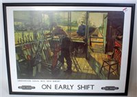 Lot 22 - Framed and glazed reproduction print of Cuneo...