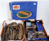 Lot 1066 - Two trays and one box of Hornby Dublo 3-rail...