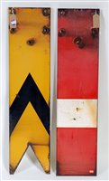 Lot 16 - Pair of signal arms, home and distant, LNER...