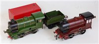 Lot 304 - Two 1948-54 No.501 Hornby 0-4-0 clockwork...