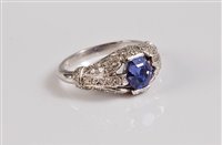 Lot 1167 - An early 20th century platinum, lavender...