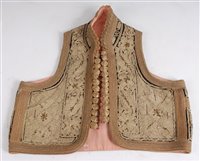 Lot 1245 - A 19th century Ottoman bullion waistcoat,...