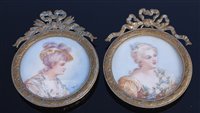 Lot 1252 - 19th century French school - Pair; portraits...