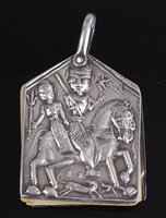 Lot 1248 - A 19th century Byzantine white metal and ivory...