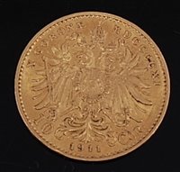 Lot 2044 - Austria, dated 1911 gold 10 Coronoa, Franz...