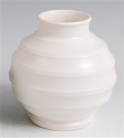 Lot 58 - Keith Murray for Wedgwood - a cream bulbous...