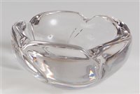 Lot 94 - A Daum Nancy large heavy clear glass ashtray,...