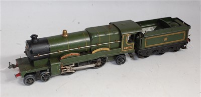 Lot 332 - Two Bing tank wagons, grey bogie petrol tanker...