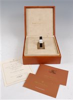Lot 2685 - A lady's tanks style quartz wristwatch by...