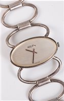 Lot 156 - A lady's Roy King silver manual wristwatch,...