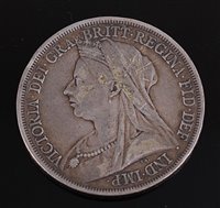 Lot 2010 - Great Britain, 1893 crown, Victoria veil head,...