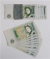 Lot 2081 - Great Britain, consecutive run of page one...
