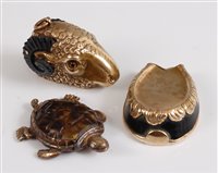 Lot 1270 - A Victorian brass novelty vesta, modelled as a...