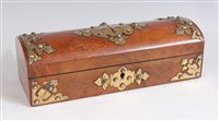 Lot 1291 - A Victorian figured walnut and brass mounted...