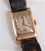 Lot 1229 - A gentleman's 1930's 9ct Rolex wristwatch, the...